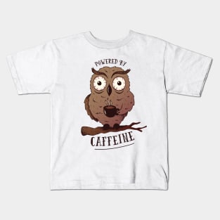 Caffeine Owl Kids T-Shirt